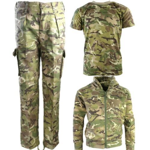 BOYS ARMY COSTUME KIDS 3-13 YEARS TROUSERS T-SHIRT HOODIE JACKET OUTFIT BTP CAMO