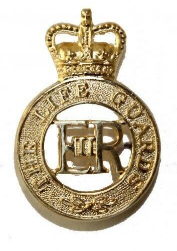 BRASS Life Guards Beret Cap Badge British Army Issued Military Cavalry Insignia