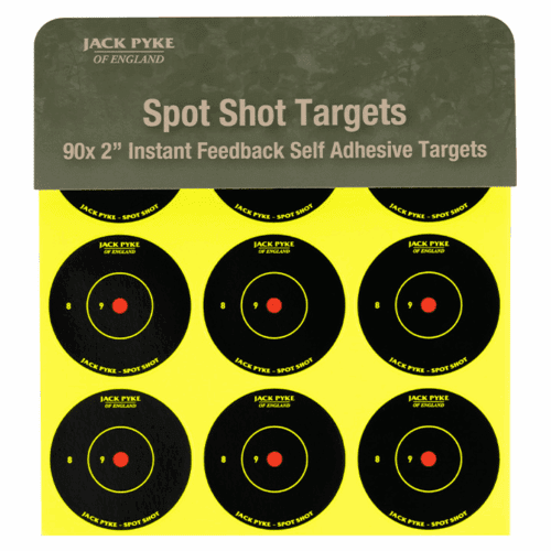 JACK PYKE SPOT SHOT TARGETS x90 2"  SELF ADHESIVE SHOOTING RIFLE PRACTICE