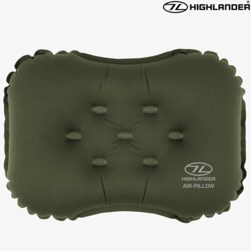 HIGHLANDER Nap Pak Air Pillow Inflatable Sleeping Wild Camping ARMY Green