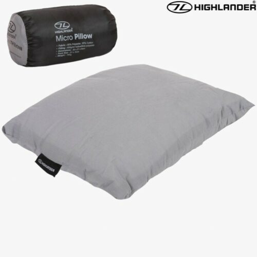 HIGHLANDER Micro Pillow 165g Lightweight Travel Wild Camping ARMY SLEEPING