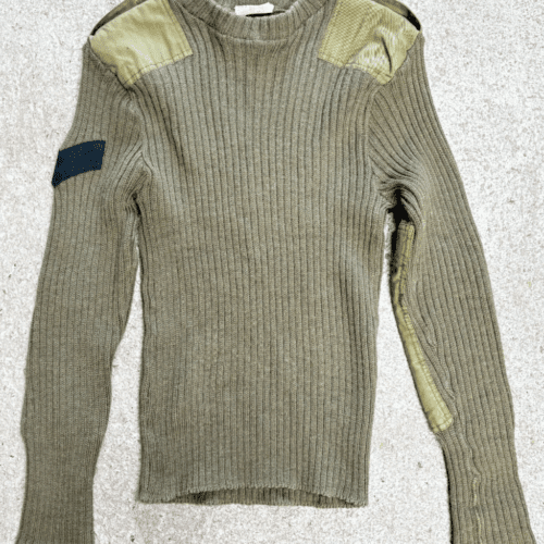 BRITISH ARMY GREEN WOOL PULLOVER Jumper CORPORAL Size 1 GRADE 1 (B2)