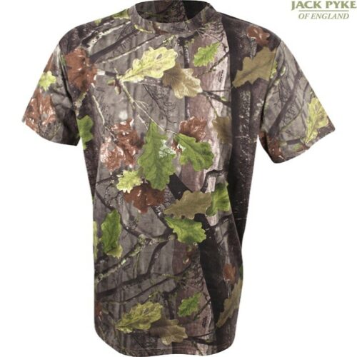 CLEARANCE!  Jack Pyke Short Sleeve T-Shirt MENS ENGLISH OAK EVO CAMO HUNTING