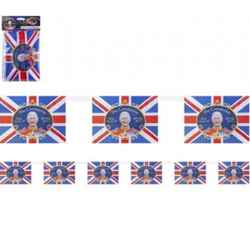 112 Packs 12ft Bunting King Charles Union Jack Flags Coronation Party WHOLESALE