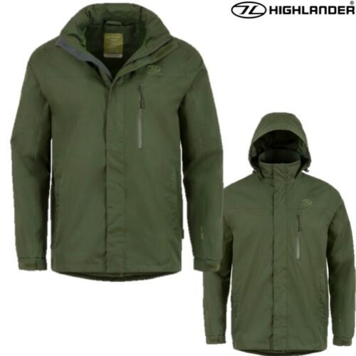 HIGHLANDER KERRERA WATERPROOF WINDPROOF JACKET MENS S-2XL HIKING RAIN COAT GREEN