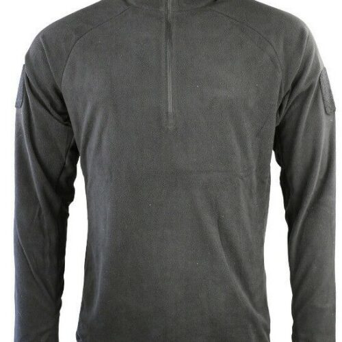 Alpha Mid-Layer Thermal Fleece 1/4 Zip Top MENS S-3XL ARMY UNDERSHIRT BLACK