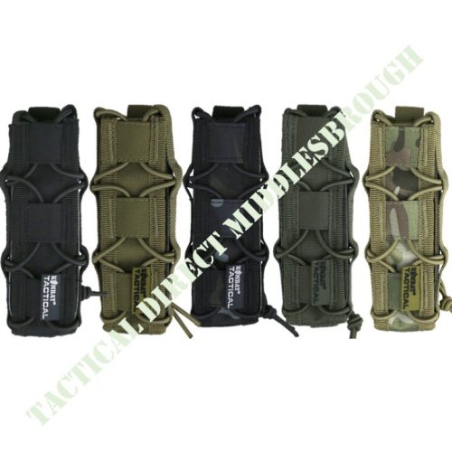 SPEC-OPS EXTENDED PISTOL MAG POUCH GUN HOLDER MOLLE AIRSOFT ARMY WEBBING CAMO