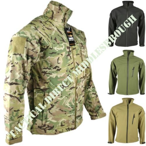 TROOPER TACTICAL SOFT SHELL JACKET + UNION JACK PATCH MENS S-2XL MTP BTP ARMY