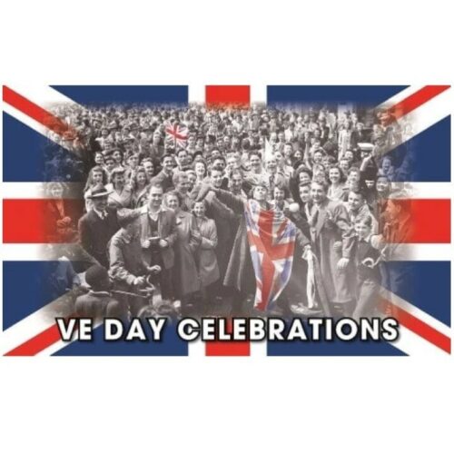 5' x 3' VE DAY Flag 80th Anniversary VICTORY IN EUROPE PARTY Banner 8th MAY