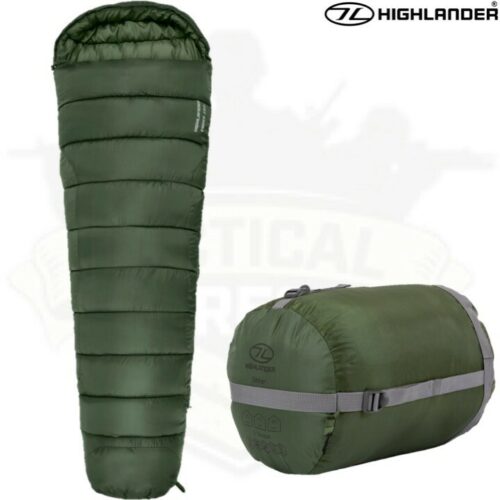 Highlander Phoenix Ember 250 SLEEPING BAG Lightweight 3 SEASON CAMPNG ARMY GREEN
