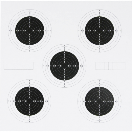 JACK PYKE 25 YARD TARGETS x100 PAPER SHEETS SHOOTING RIFLE PRACTICE 14CM X 14CM