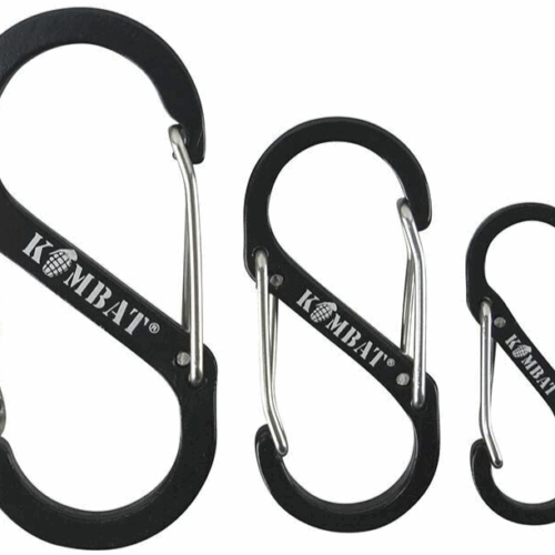 3pk S Shape Carabiner Set Keyring Clip 3 Sizes Multipack Dual Spring Clip