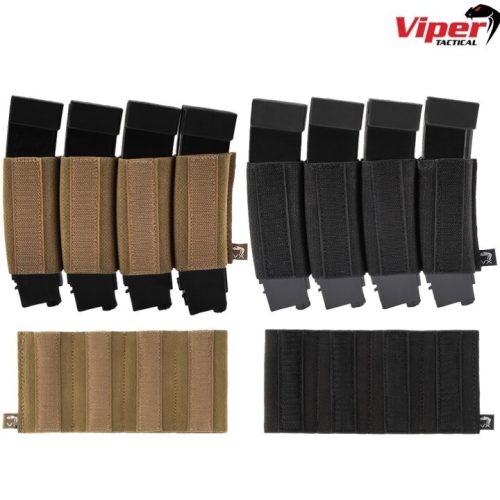 VIPER VX QUAD SMG MAG SLEEVE POUCH GUN MAGAZINE HOLDER AIRSOFT ARMY WEBBING
