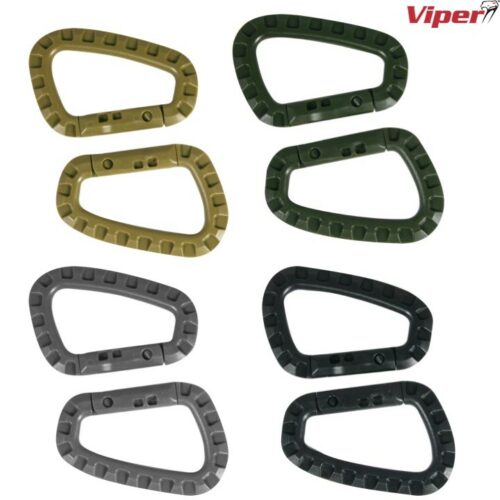 VIPER TACTICAL CARABINA 2 ABS PLASTIC RUCKSACK MOLLE UTILITY CLIP ARMY CARABINER