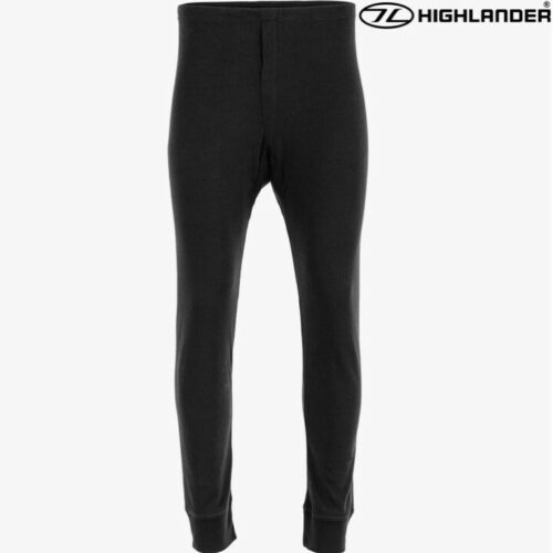 HIGHLANDER THERMAL LONG JOHNS LEGGINGS MENS S-2XL ARMY CADET HIKING CAMP BLACK
