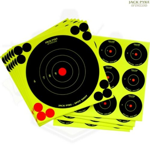 JACK PYKE SPOT SHOT TARGETS x10 6" 2"  SELF ADHESIVE SHOOTING RIFLE PRACTICE