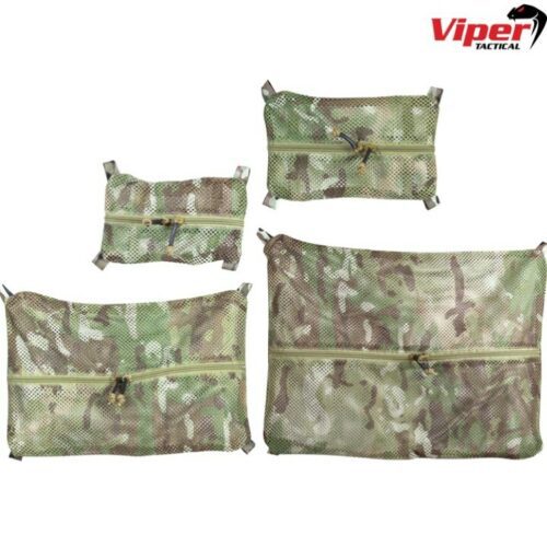 VIPER Tactical Mesh Stow Bag Stash Ditty RUCKSACK ZIP STORAGE Pouch ARMY MTP