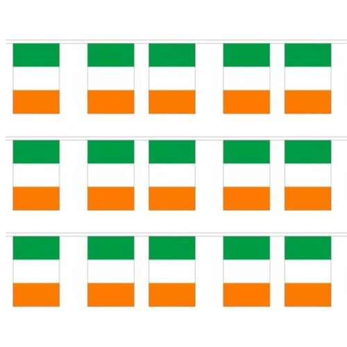 XL Ireland BUNTING 18m Polyester St Patricks Day Football Decoration