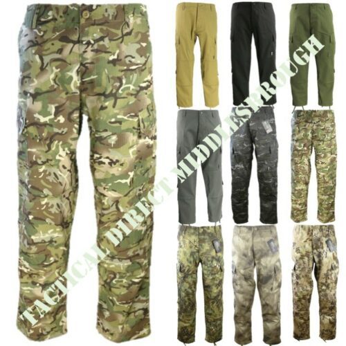 MENS ARMY COMBAT ACU TROUSERS S-3XL RIPSTOP CAMO CARGO PANTS BIKER WORKWEAR MTP