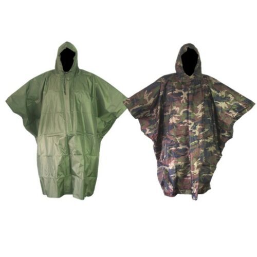 Waterproof Ranger Ripstop Poncho Hooded Festival Rain Coat Army Camo Shelter