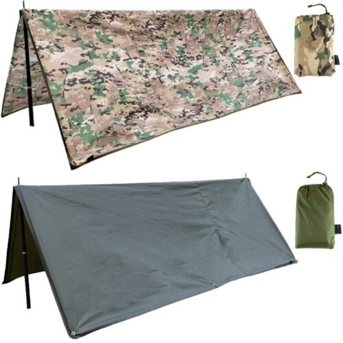 Mil-Com Army Waterproof Basha Wild Camping Shelter Sheet Bivi MTP Camo Green
