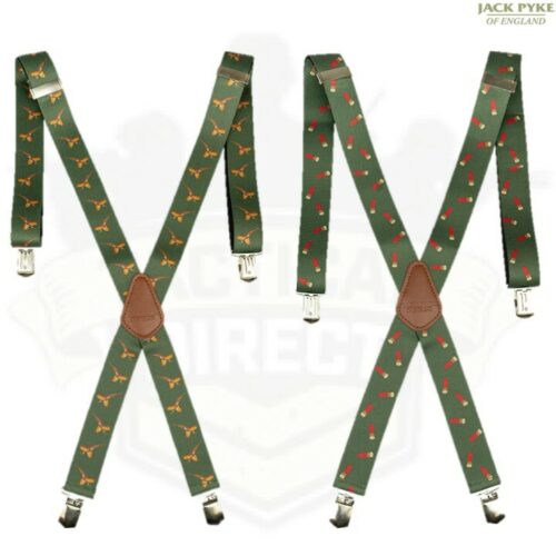 JACK PYKE ELASTICATED BRACES MENS ADJUSTABLE CLIP ON CARTRIDGE PHEASANT HUNTING