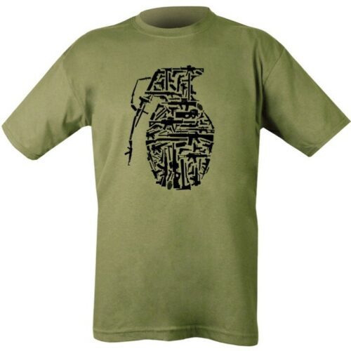 Army Green Guns Grenade T-Shirt Mens S-2XL Army Rifle Top BRITISH
