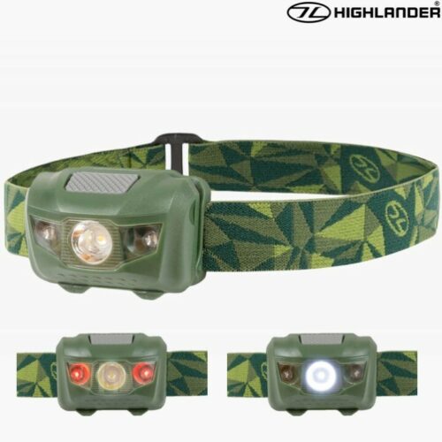 HIGHLANDER TACTICAL MIZAR HEADLAMP CAMO HEAD TORCH WHITE RED LIGHT CADET ARMY