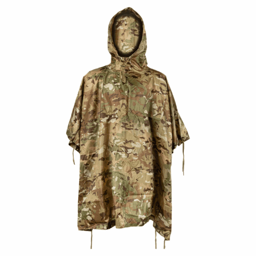 VIPER TACTICAL PONCHO WATERPROOF RIPSTOP SHELTER HOODED COAT ARMY MTP VCAM CAMO