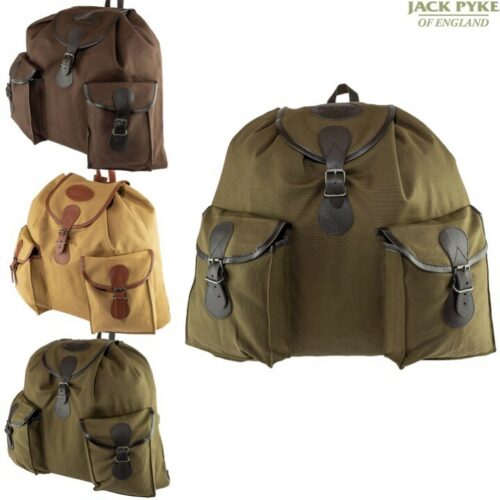 JACK PYKE CANVAS ROE SACK BAG 50 LITRE CAPACITY LEATHER STRAPS SHOOTING HUNTING