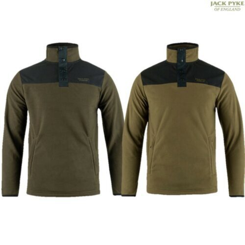 Jack Pyke Snap Neck Fleece Top Mens S-3XL Pullover Jumper Country Sports Hunting