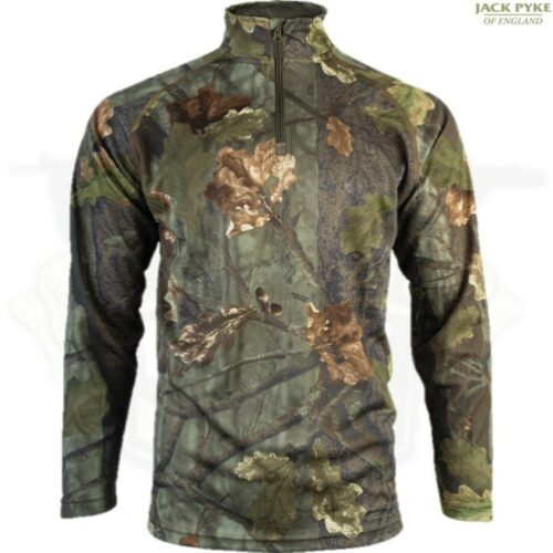 JACK PYKE QUICK WICK ARMOUR TOP EVO CAMO 1/4 ZIP T-SHIRT S-3XL FAST WICKING MESH
