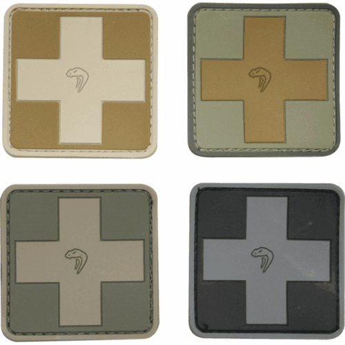 VIPER TACTICAL MEDIC RUBBER PATCH 5cm x 5cm ARMY NAVY PAINTBALLING ID FIRST AID