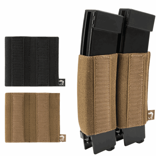 VIPER VX DOUBLE SMG MAG SLEEVE POUCH GUN MAGAZINE HOLDER AIRSOFT ARMY WEBBING