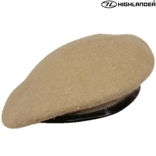 BRITISH ARMY STYLE BERET | 100% WOOL | SOLDIER CADET | SAND BROWN SAS