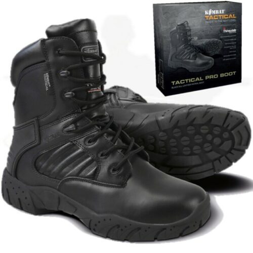 TACTICAL PRO BOOTS LEATHER MOD BLACK MENS 6-12 WORKWEAR BOOT ARMY CADET FOOTWEAR