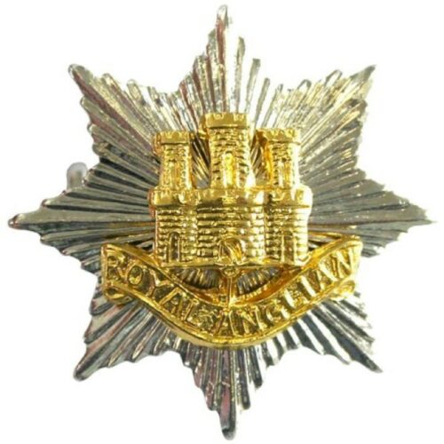 Royal Anglian Officer Beret Cap Badge British Army Issued Military Insignia