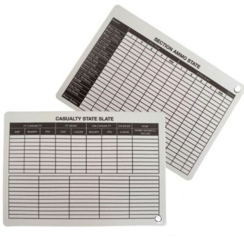 Military Section Ammo Casualty State A6 Plastic Card Army Fieldcraft Aid Memoire