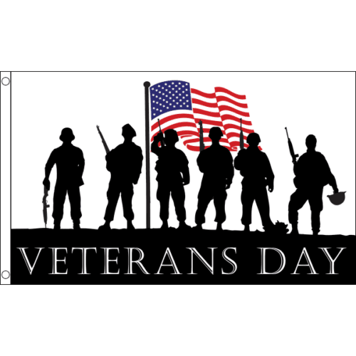 LARGE 5FT X 3FT United States Veterans Day Flag USA US American Military Sign