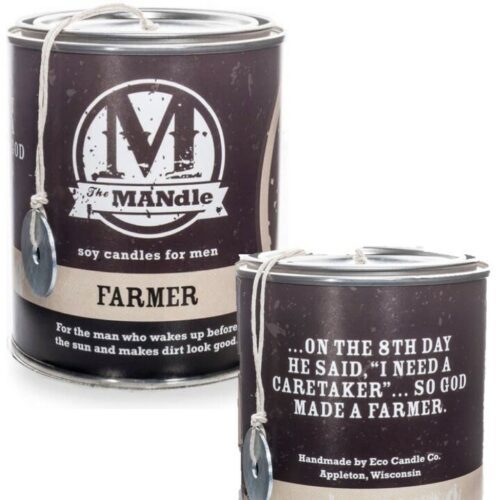 THE MANDLE FARMER CANDLE Christmas GIFT for Men FATHERS DAY PRESENT