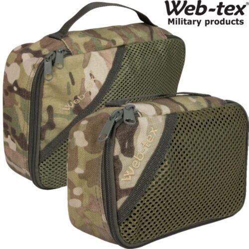 WEB-TEX UTILITY STASH BAG ZIPPED STORAGE POUCH PAINTBALLING ARMY CADET MTP CAMO