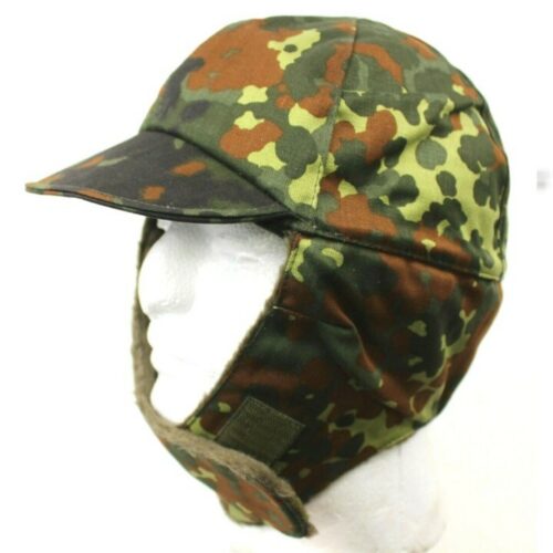 GERMAN ARMY FLECKTARN COLD WEATHER HAT | VINTAGE ISSUED SURPLUS CAP