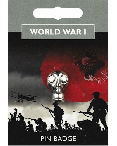 WW1 MILITARY GAS MASK PIN BADGE MENS KIDS GIFT ARMY NAVY RAF COLLECTOR