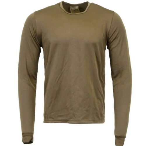 BRITISH ARMY PCS THERMAL UNDERSHIRT Vest SMALL Light Olive Genuine Surplus (B2)