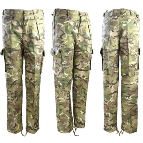 BOYS CAMOUFLAGE ARMY TROUSERS AGE 3-13 CADET KIDS SOLDIER OUTFIT MTP BTP CAMO