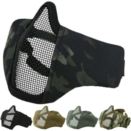 TACTICAL RECON FACE MASK PROTECTIVE STEEL GRID MESH GUARD PAINTBALLING AIRSOFT