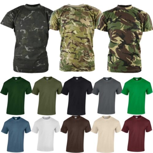 KIDS ARMY T-SHIRT 3-13 YRS BOYS GIRLS SOLDIER COSTUME FANCY DRESS CAMO CADET TOP