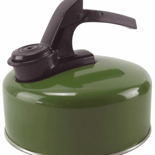 Camping 1L Whistling Kettle Lightweight Army Green Cookware Gas Stove COOKING