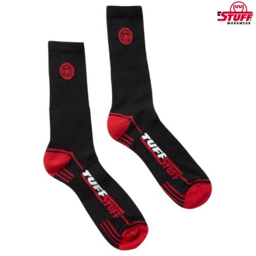 TUFFSTUFF WORKWEAR EXTREME SOCKS 2 PAIRS REINFORCED CUSHIONED ARCH SUPPORT