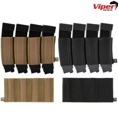 VIPER VX QUAD SMG MAG SLEEVE POUCH GUN MAGAZINE HOLDER AIRSOFT ARMY WEBBING